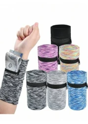 1 Pc Wrist Wallet With Zipper Breathing Arm Phone Bag Mini Coin Purse For Outdoor Sports And Travel Accessories
