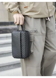 peach tree Men s Versatile All In One Wallet Clutch Wrist Crossbody Bag With Storage For Business Trip Personal Items Gift For Men Father s Day Valentine s Day Peach Tree