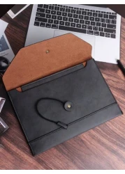 KAIDUCH أكياس الكمبيوتر من الجلد الصناعي، حقائب الكمبيوتر اللوحي / المحمول، حافظة ملفات A4 ذات سعة كبيرة، محفظة ال