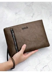 Men s Casual Clutch Bag Large Capacity Business Vintage Envelope Underarm Bag Multi Function Handbag