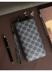 HOVI S Fashionable Minimalist Business Men s Clutch Bag Dual Zipper Large Capacity Multi Card Slot Wristlet Great Gift For Men On Holiday Anniversary