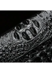 1pc Crocodile Embossed Black Pu Waterproof Wear Resistant Wallet Clutch Bag With Dual Zippers Retro European American Style Suitable For Outing Shopping Party Spring Summer New Arrival