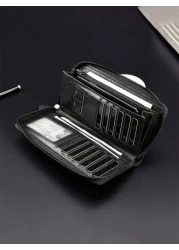 Casual Clutch Wallet Purse For Men Zipper Closure PU Leather Minimalist Style Suitable For Daily Use Gift For Boyfriend Mini Bag