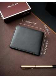 HOVI S Men s Short Wallet Fashionable Casual Vintage Dollar Wallet Multi Card Slot Multi Function Portable Short Wallet Coin Purse