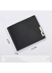 محفظة قصيرة مطوية للرجال، حامل بطاقات سعة كبيرة للأعمال، محفظة متعددة الوظائف للشباب، محفظة جديدة رفيعة جملة