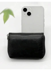 HOVI'S محفظة حامل بطاقات بتصميم كلاسيكي بسيط، حافظة نقود متعددة الوظائف فائقة الحمل