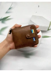 HOVI'S حدث منظر مظهرك بمحافظ رجالية جلدية أعمال عصرية محفظة قصيرة