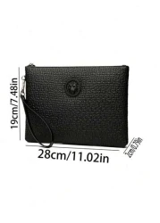 Men s PU Embossed Clutch Wrist Bag