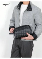 Men s Clutch Wallet Handheld Anti Theft Phone Pouch Wrist Strap Bag For Business Travel Grooming Storage Bag Black Floral Lightweight Portable Gift For Young Male Students Luxury Bags Pillow Bag Men