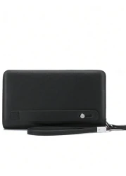 gorchis حقيبة كلاتش جلد التمساح متعددة الوظائف كبيرة الحجم، مع فتحات بطاقات متعددة، سوستة مزدوجة، محفظة للهاتف،