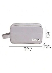 1pc Toiletry Bag Oxford Fabric With Dividers Ion Material Solid Color For Business Trip Large Capacity And Easy Carry Clutch Bag Handbag Wristlet Bag Square Bag Gift Hand Bag Men Laptop Thanksgiving V