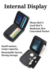 HOVI'S حسّن من مظهرك مع محافظ الرجال الجلدية الأنيقة للأعمال المحفظة القصيرة عصرية