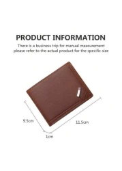Men s Short Wallet Cross Border Large Capacity Business Casual Bifold Wallet Multi Function Young Cardholder Ultra Thin New Wholesale Soft Leather