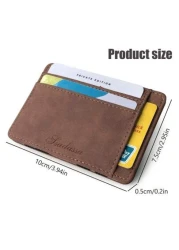 Matte Leather Magic Wallet Card Holder Zipper Coin Purse For Men Vintage Funny Gifts Travel Christmas Holiday Thanksgiving Gifts For Men Vacation Hiking Men Gifts Laptop Winter Large Capacity Multi Fu