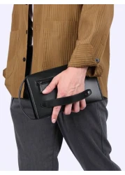 gorchis New Fashion Men s Clutch Bag With Password Lock Anti Theft Multi Pocket Multi Card Slot Long Wallet PU Leather Men Bag Multifunctional Travel Pouch Christmas Fall University Bag Wallet Men Han