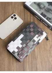 KAIDUCH محفظة طويلة عصرية بسيطة ، حقيبة سحاب ، حاملة بطاقات وهاتف متعددة الوظائف محمولة للرجال والنساء