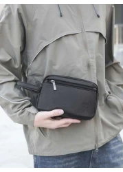 peach tree قطعة واحدة شنطة رجالية أعمال بعصا من علامة تجارية بشجرة الخوخ مصنوعة من بي يو ذات وسادة مربعة وحبل للمعص