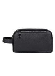 Portable Toiletry Bag Men s Handbag Sports Business Travel Storage Bag Small Black Zipper Lychee Pattern Clutch Toiletry Bag College Student Handbag Outdoor Travel Work And School Holiday Essentials I