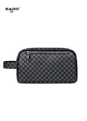 saroxi حافظة يد/معصم ذات سعة كبيرة للرجال، موضة عصرية للسفر والرحلات الخارجية، تخزين كبير محمول، بتصميم بسيط وأن