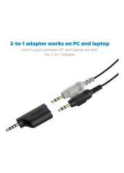 فيليبس إيزي تشات سماعات رأس سلكية فوق الأذن SHM1900 - أسود