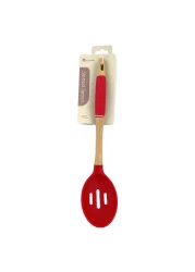 Home Pro Silicone Head Slotted Spoon Blue And Beige