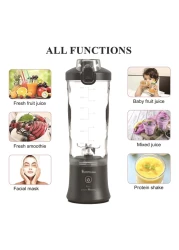 Home Pro Blendpro Max 6 Blades Portable Blender Black 600ml