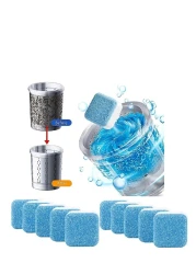 Deep Clean Washing Machine Tablets &ndash; Descaling Tub Cleaner Powder for Front &amp; Top Load Machines, Removes Drum Stains, Residue, and Odors &ndash; Effective Washing Machine
