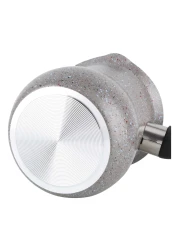 Marble Coffee Warmer With Black Handle Grey 9cm