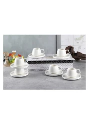 Shallow By S&amp;A Ema Coffee Cup and Saucer Set 100ml 12 PCS