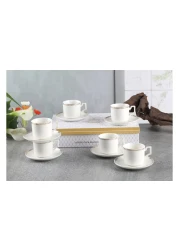 Shallow By S&amp;A Lara Coffee Cup and Saucer Set 90ml 12 PCS