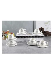 Shallow By S&amp;A Mona Coffee Cup and Saucer Set 100ml 12 PCS