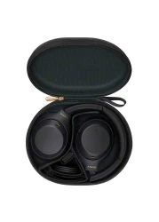 سوني WH-1000XM4 سماعلت رأس لاسلكية فوق الأذن بتقنية البلوتوث لإلغاء الضوضاء مع ميكروفون، أسود