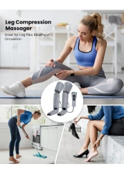 Renpho Leg Massager For Circulation And Relaxation, Calf Feet Thigh Massage, Sequential Wraps Device With 6 Modes 4 Intensities, Helps To Relax Legs, Gifts For Mom Women Father Dad