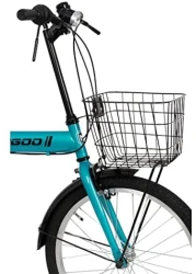 ITG Mogoo Icon 6 Speed Folding Bike With Lock And Head Light 20 Inch, Green