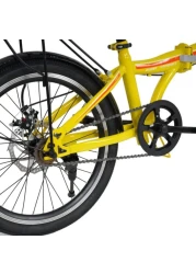 Vego Fold 20 Inch Single Speed Folding Bike, Yellow
