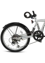 ITG Mogoo Icon 6 Speed Folding Bike With Lock And Head Light 20 Inch, Silver