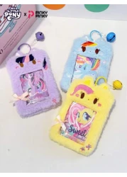 MY LITTLE PONY Card Cover Keychain Plush Pendant Can Store Campus Cards Meal Cards Document Set Student s Good Item Fashion Decoration For Christmas Gift For Holiday For Young Girls White Collar Worke