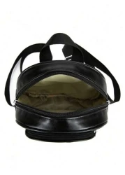 1pc Girls PU Leather Backpack Fashionable Quilted Embroidery Casual Travel Mini Backpack With Zipper Closure Ideal Gift Choice For Outdoor Shopping All Season