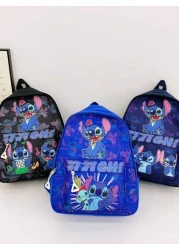 Disney 1 Disney Backpack Stitch Student Bag Lightweight Cartoon Pattern Storage Bag Small Backpack With Zipper Seal Storage Bag Suitable For Stationery Organization Gift Bag For Friends Gatherings On