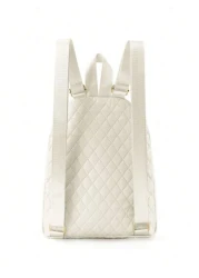 قطعة واحدة ، بسيطة وأنيقة ، حقيبة ظهر بسحاب مخملية بسيطة اللون مع جيوب متعددة و خفيفة الوزن و ذات سعة كبيرة للط