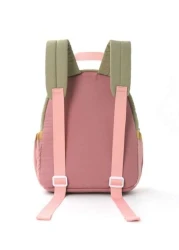 قطعة واحدة حقيبة ظهر طفل جميلة ذات تطريز بتفاحة كرتونية ملونة، حقيبة مدرسية لرياض الأطفال، حقيبة ظهر صغيرة خف