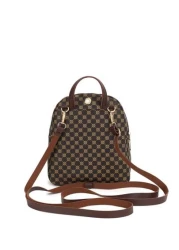 Cute Small Zipper Backpack Geometric Pattern Backpack With Adjustable Strap