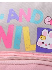 Kids New Cute Cartoon Pattern Print Color Block Nylon Backpack Versatile Large Capacity Zipper Closure Outdoor Travel Vacation Backpacks Lightweight Casual Multi Pocket Campus Bookbag For Kindergarten