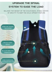 حقيبة ظهر خفيفة الوزن ومقاومة للماء للطلاب من الصف الأول إلى السادس ، للأطفال من 6 إلى 12 عامًا ، بتصميم جميل ذو