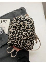 قطعة واحدة حقيبة ظهر صغيرة فاخرة بطبعة نمر ملائمة للخريف والشتاء، تصلح للسفر والاستخدام اليومي