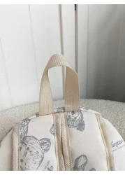 1pc Cartoon Kindergarten Zipper Closure Cute Backpack For Girls Suitable For All Seasons Daily Use Mini Bag For College Students