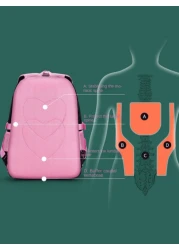 حقيبة ظهر للمدرسة لكافة الأعمار، حقيبة ظهر لحمل كمبيوتر 15.6 بوصة ذات كتفين مع بوم بوم ، هدية عودة إلى المدرسة ،