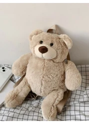 Fashionable And Cute Plush Bear Funny Backpack Cute Cartoon Backpack Plush Zipper Backpack The Best Backpack For Going Out And Taking Photos