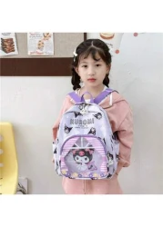 Sanrio حقيبة ظهر سعة كبيرة، كولومي، كلب القرفة، ميلودي ثلاثة أنماط، التصميم الشفاف للحقيبة، أكثر سهولة في رؤية ا