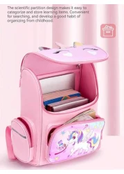 Children s Shoulder Bag Elementary School Students Schoolbag 6 12 16 Years Old 1 2 3 4 5 6 Grades Cute Waterproof Boys And Girls Backpack Purple Pink